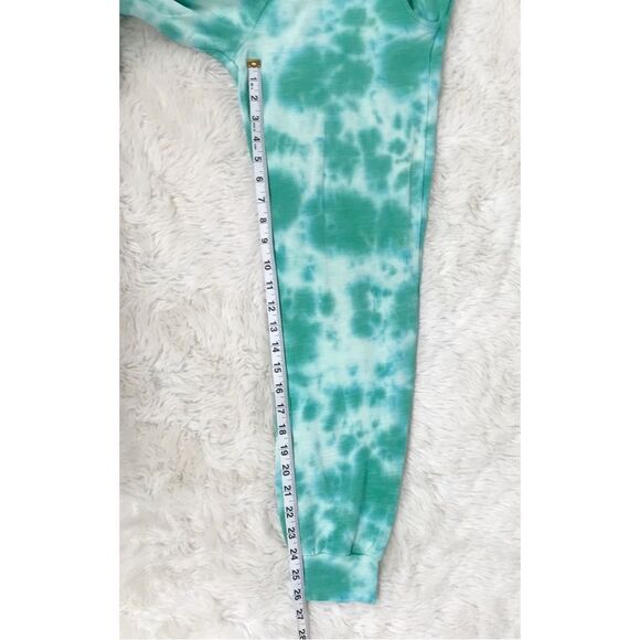 New MONROW Tie Dye Supersoft Jogger Sweats Sweatpants Green Blue Size XS X-Small - Picture 13 of 13